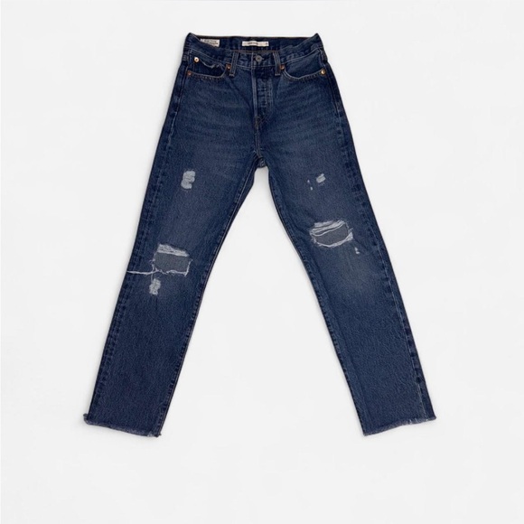 Levi's Denim - Big E Levi’s Wedgie Straight Distressed Blue Jean